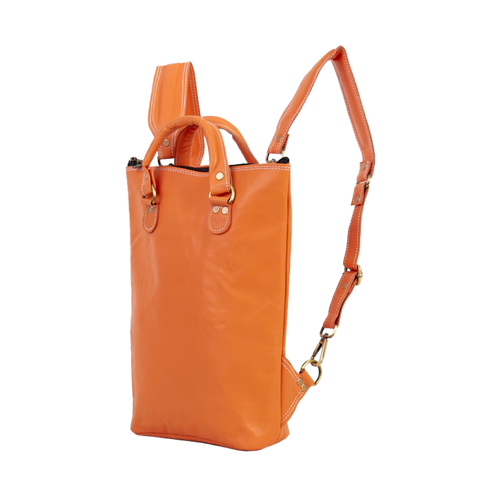 Bagind Ladaya Mars - dámský kožený batoh oranžový | Bagind