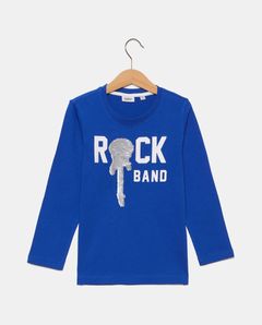 Tričko s flitrovaným obrázkem Rock Band