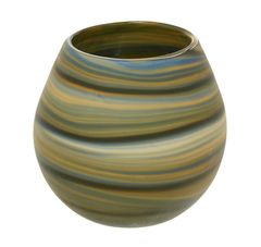 Skleněná ručně vyráběná váza, 12 cm