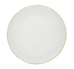 Skleněný talíř se zlatým okrajem, 33 cm