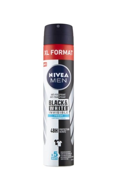 Men Black & White antiperspirant Invisible Fresh