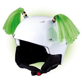 Crazy Uši na helmu culíky zelené